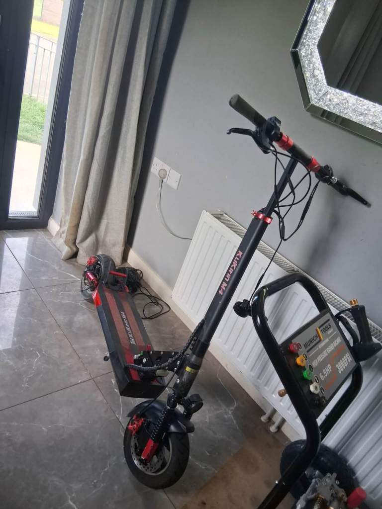 KuKirin M4 Electric Scooter - Black/Red, Fair Condition