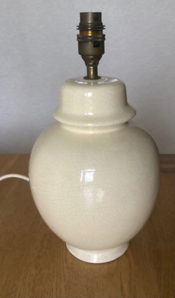 Vintage ceramic crackle glazed lamp