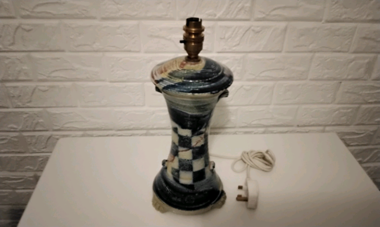 Retro table lamp michael kennedy ceramics Ireland unusual 