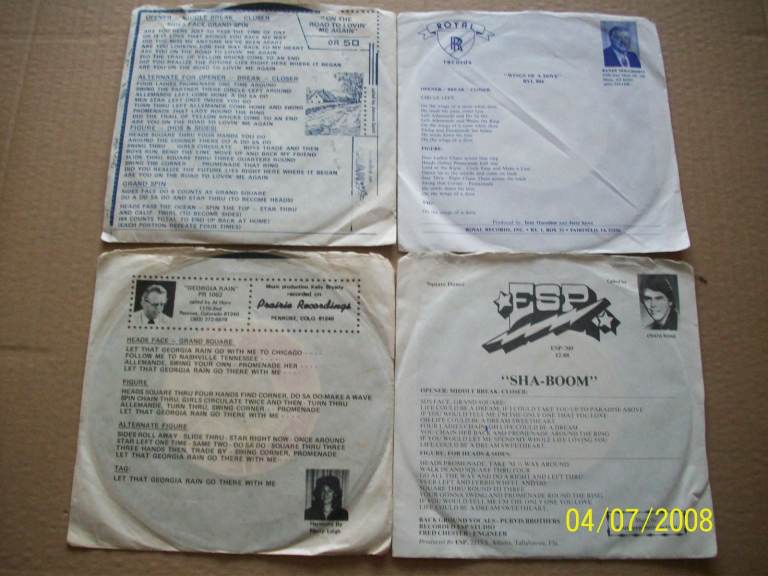 Folk/Country Dance Music, X4 Vinyl 7" Records (ref2)  VGC 