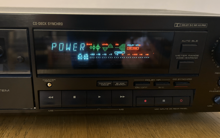 Vintage Cassette Deck Recorder - Black, Good Condition