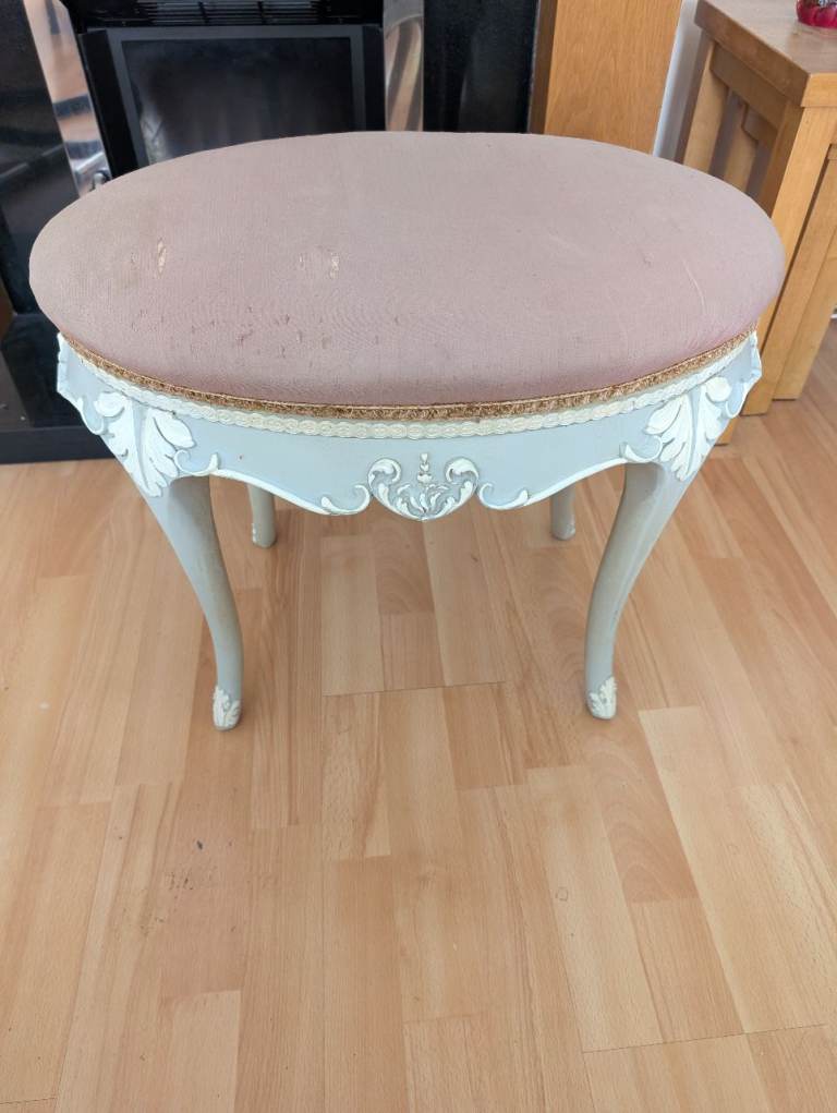 French Roccoco ornate dressing table stool 