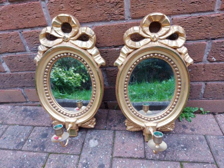 Antique Swedish Gustavian sconces/mirrors