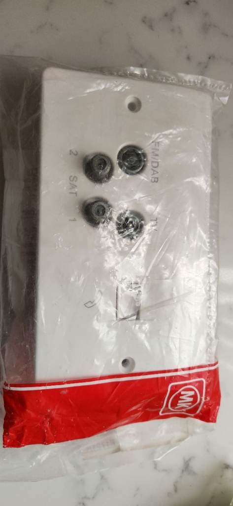 MK Logic Plus 2 Gang Quadruplex Multimedia Socket, 5 in total. 