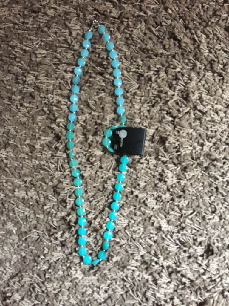Turquoise Costume Jewellery Necklace. 36" approx. New. 