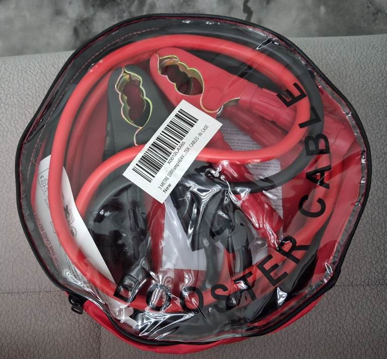 3 meter 1000 amps Starter Jump Leads 3m long HD 20mm Booster Cables 12 volt