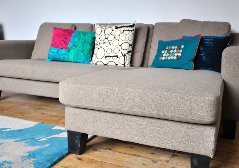 FREE Three person sofa with foot rest 