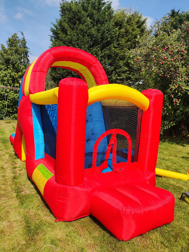 Bouncy castle, combo, slide, climbing wall tunnel