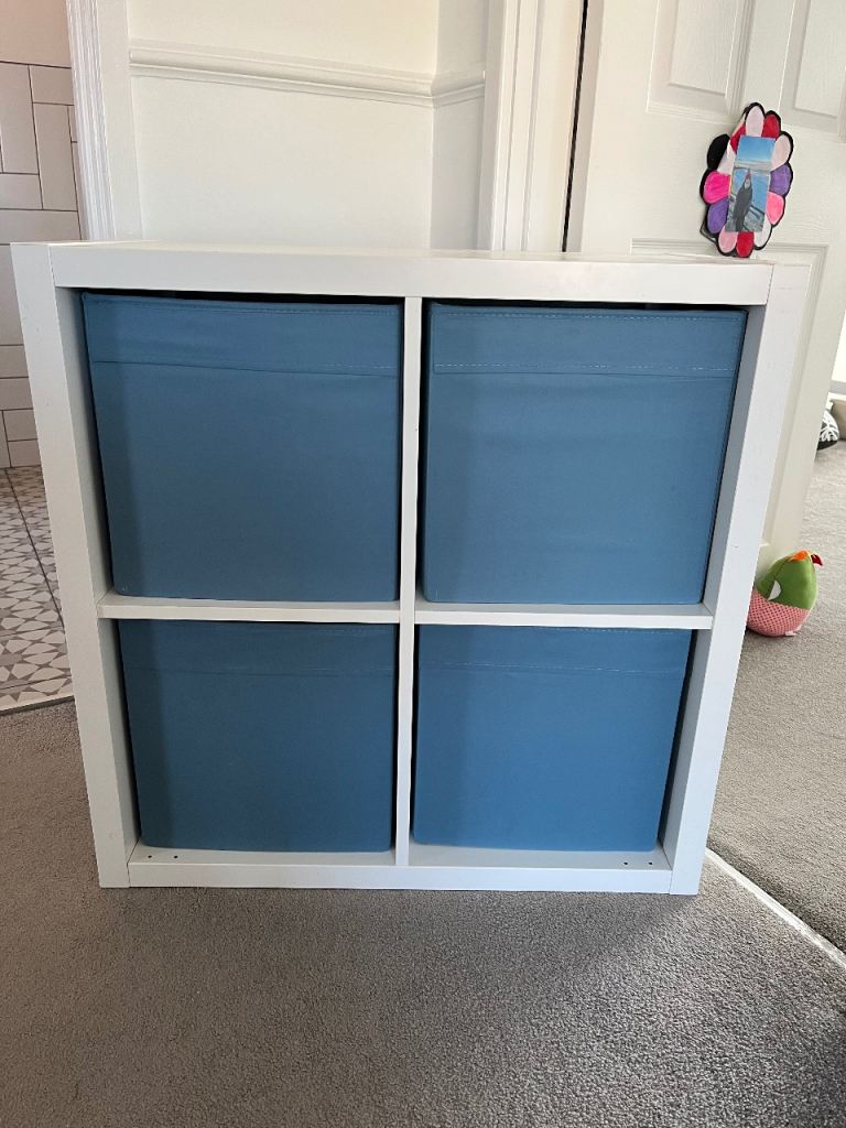 IKEA kallax shelves and 4 drawers