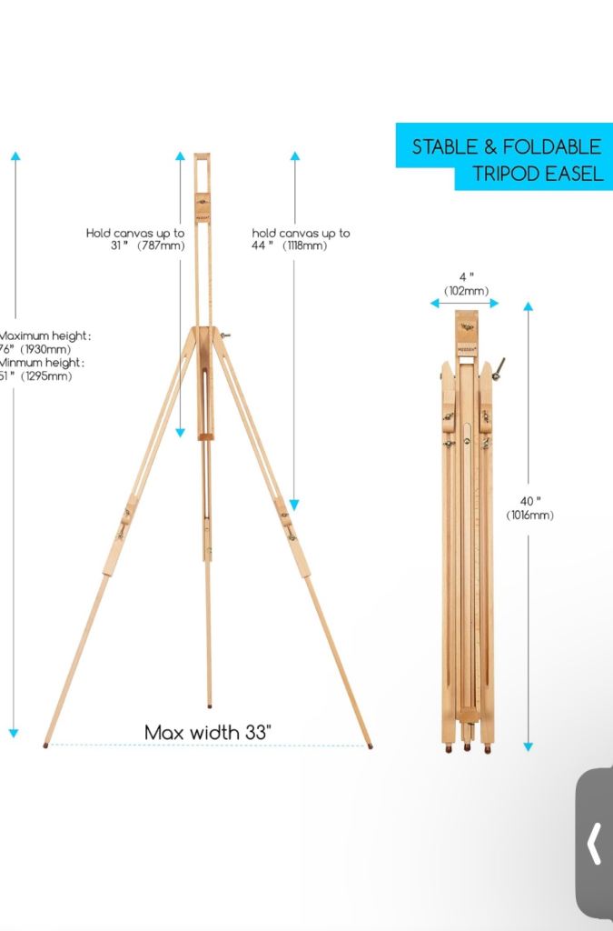 Artistic tripod easel