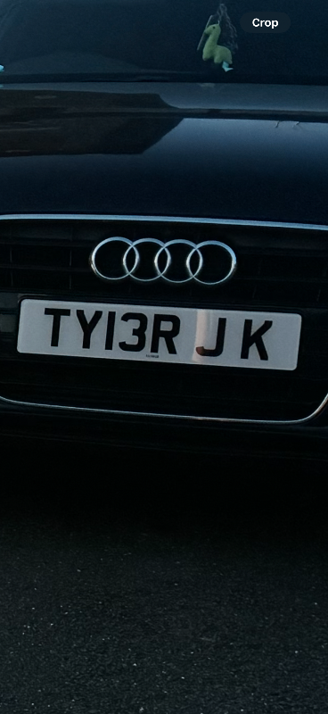 Numberplater TY13 RJK (TYLER J K)