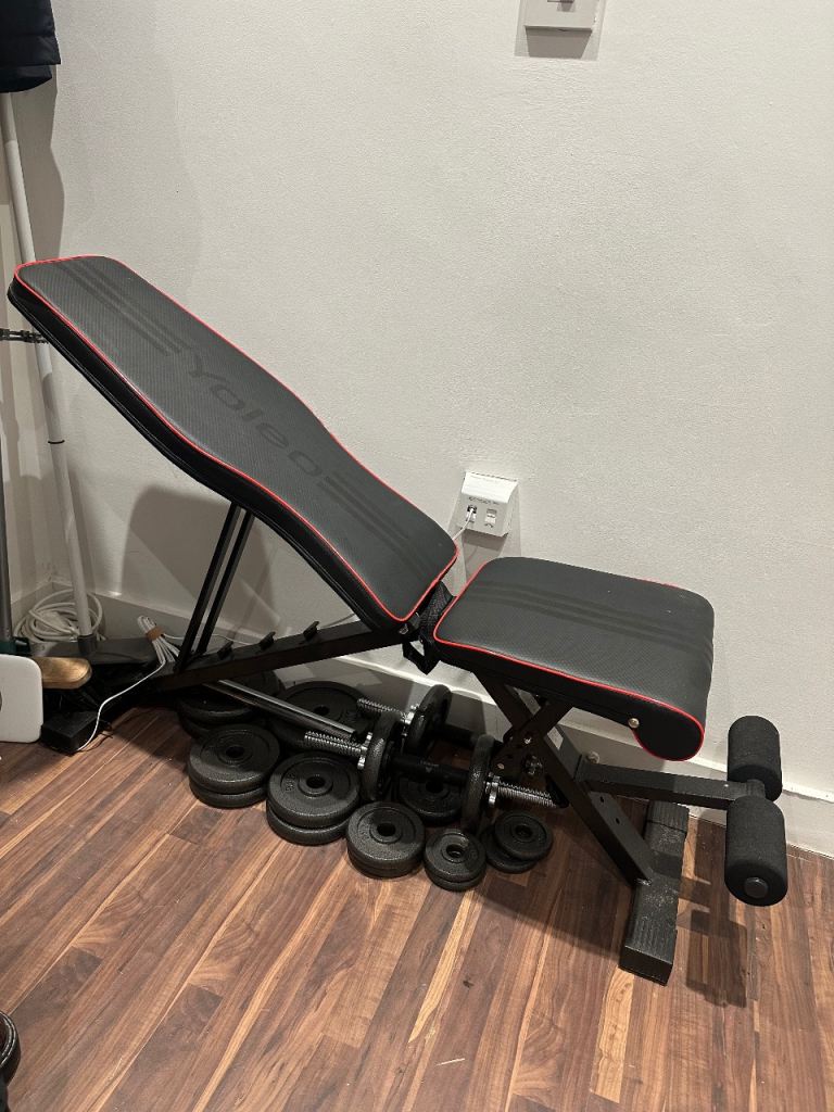 image for Weight bench and weights from smoke free home