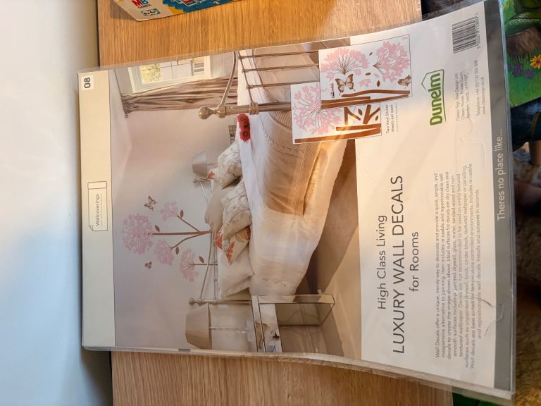 Dunelm wall stickers pink flowering tree 