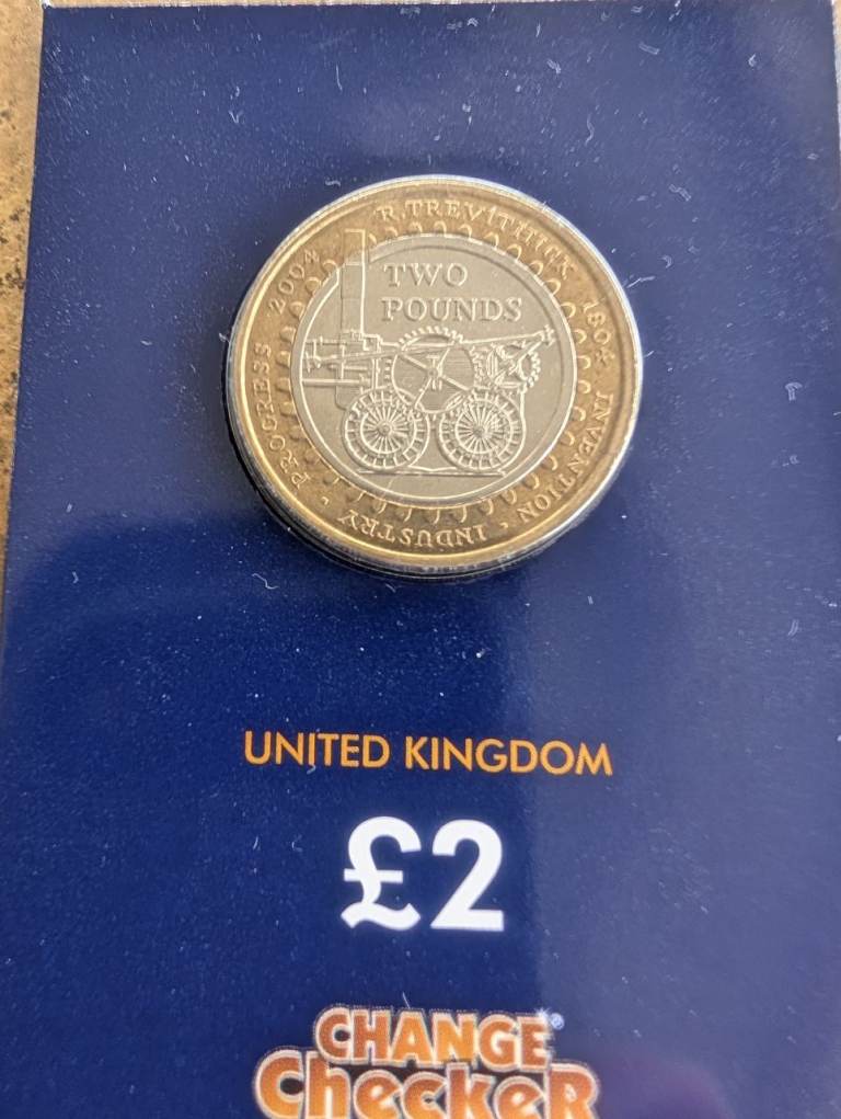  £2 coin - The 200th Anniversary of the First Steam Locomotive by Richard Trevithick' 