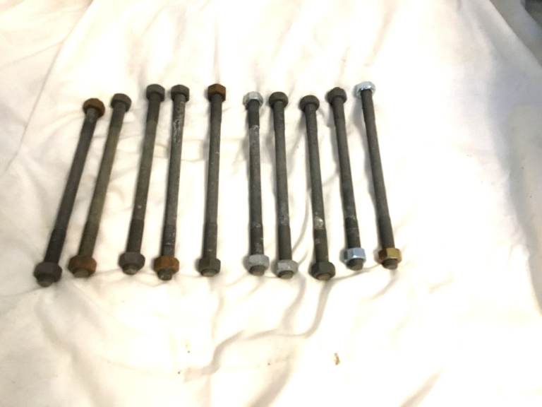 Double End Bolts 12mm x 210mm Including Nuts.  10 for £5