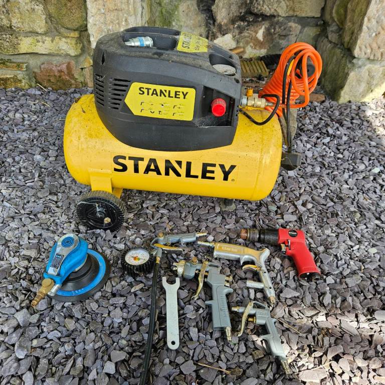 Stanley 24L Air Compressor Kit + 7 Air Tools (Amtech/Clarke)