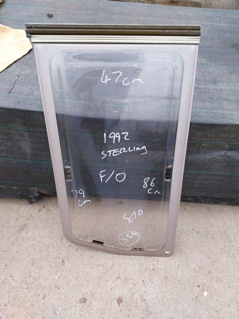 1992 sterling caravan front offside window 