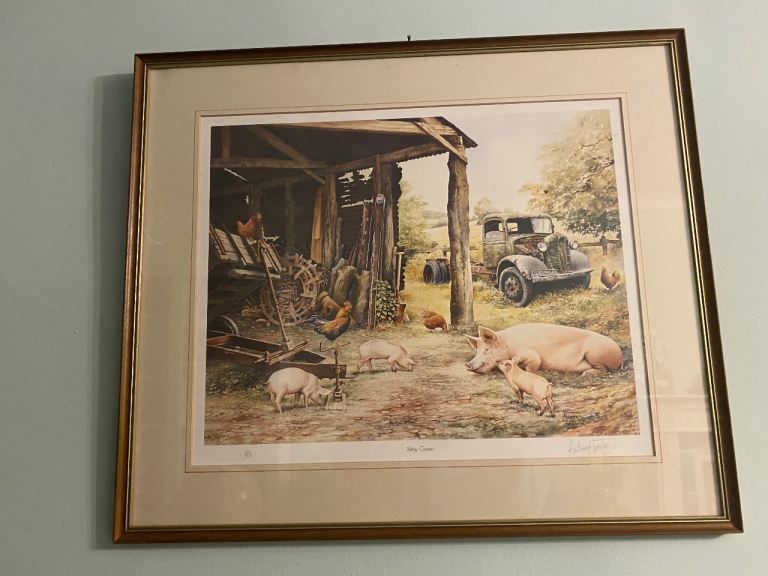 PIGS CHICKENS ETC PRINT LIMITED EDITION PICTURE BY WATERCOLOUR ARTIST ANTHONY FORSTER