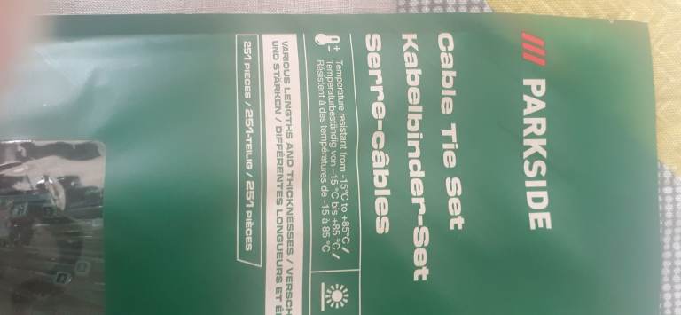 Parkside Cable Tie Set - Brand New