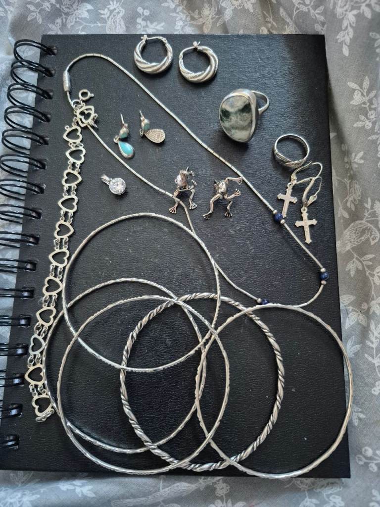 Bundle solid silver old pieces good weight