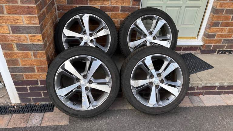 4 x Peugeot 308 Alloy Wheels 225/45/R17 with Semperit Speed-Grip 5 Tyres  