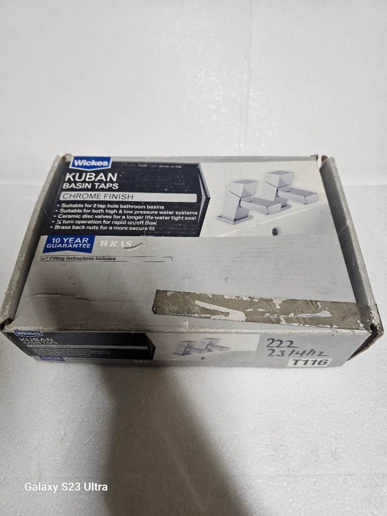 Wickes IFLO Kuban Basin Taps T116 Chrome 