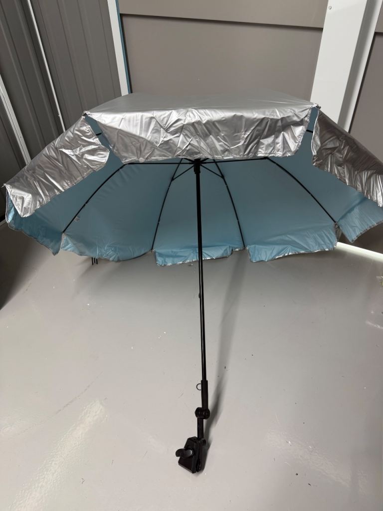 G4Free 55” Clamp-On Sun Umbrella for Garden, Beach & Patio