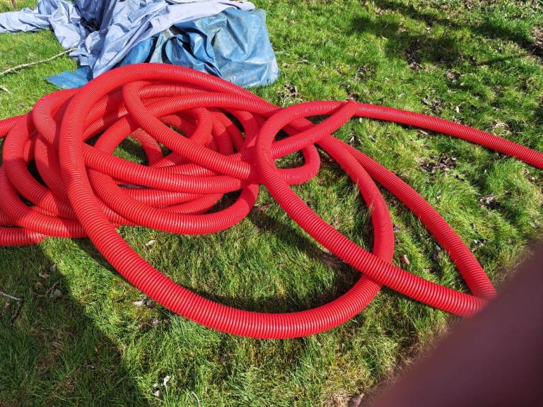 Airflow High quality flexible ducting pipe plastic 70mmm wide 17m