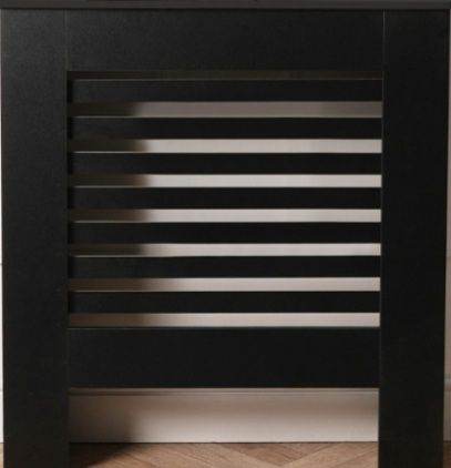 Brand New Black Wooden Radiator Cover - Still in Box