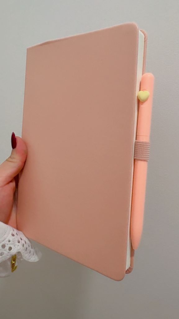 Pink Notebook with Pen – Brand new 