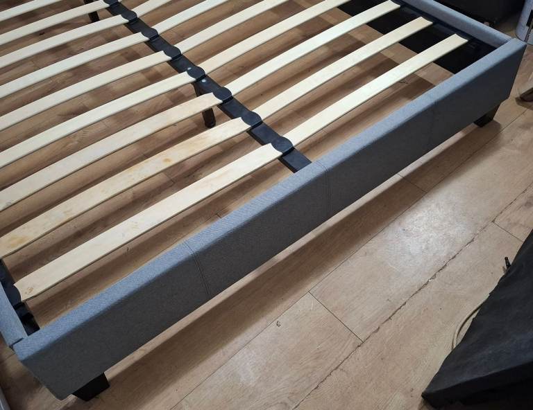 King Size Grey Bed Frame (£70) [SAME DAY DELIVERY AVAILABLE]