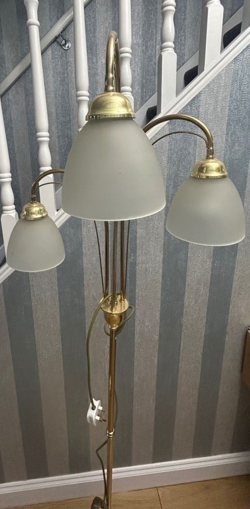 Gold effect 3 shade floor/standard lamp