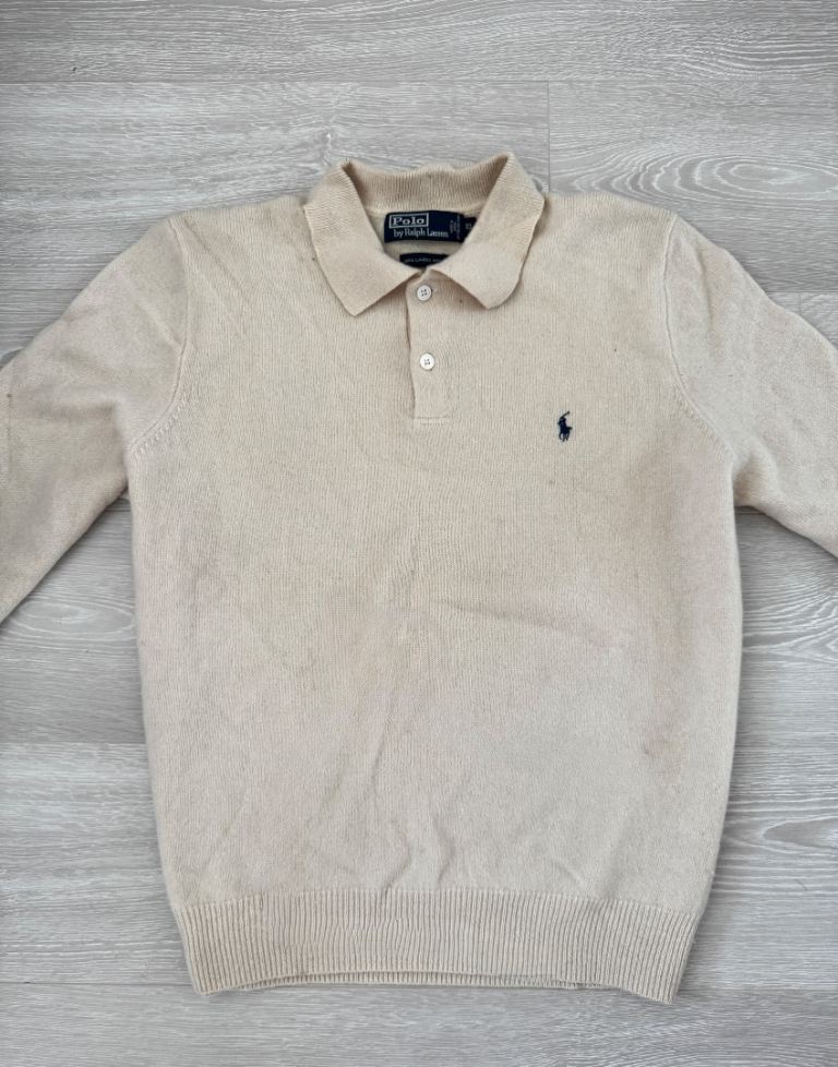 Vintage cream polo Ralph Lauren sweater 