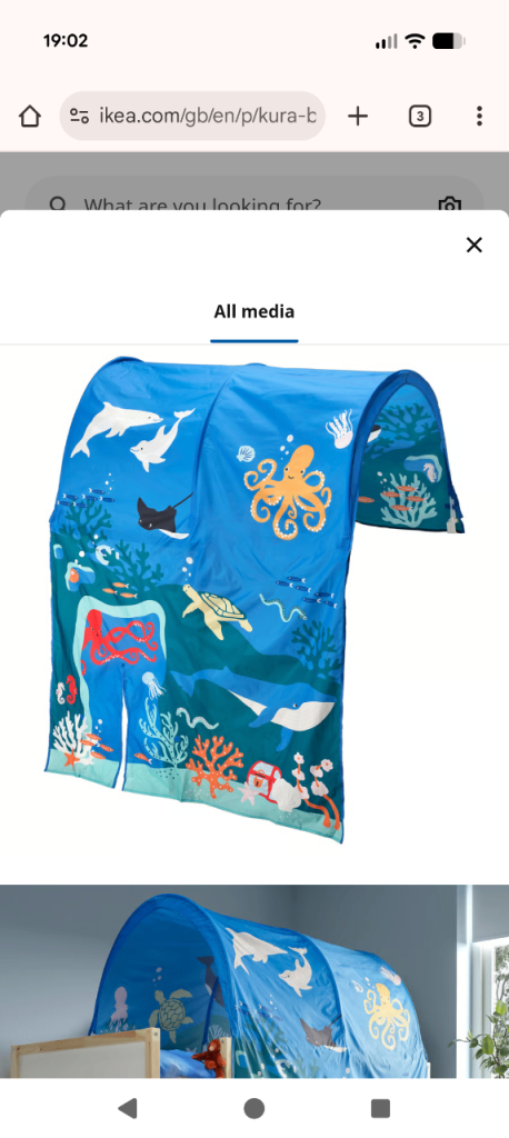 IKEA under water bed tent 