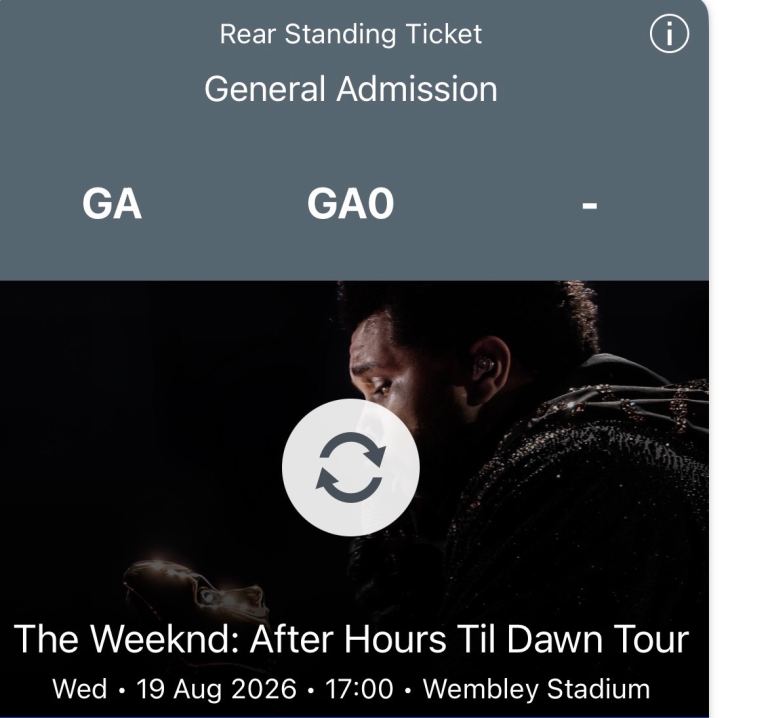 The Weeknd: After Hours Til Dawn Tour - Wembley Stadium Ticket