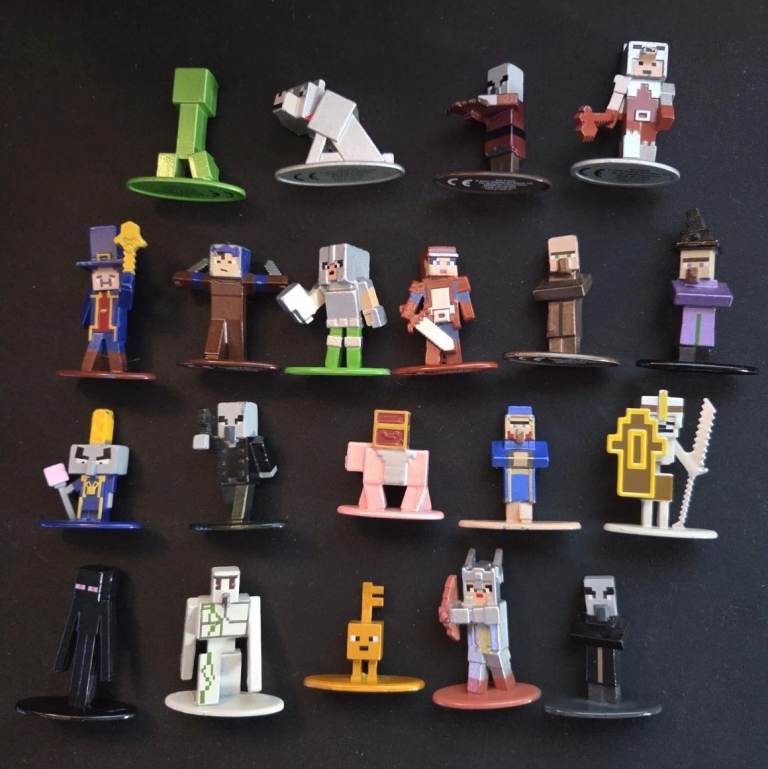 image for Jada Toys Minecraft Diecast Metal Mini Figures x20 - VGC