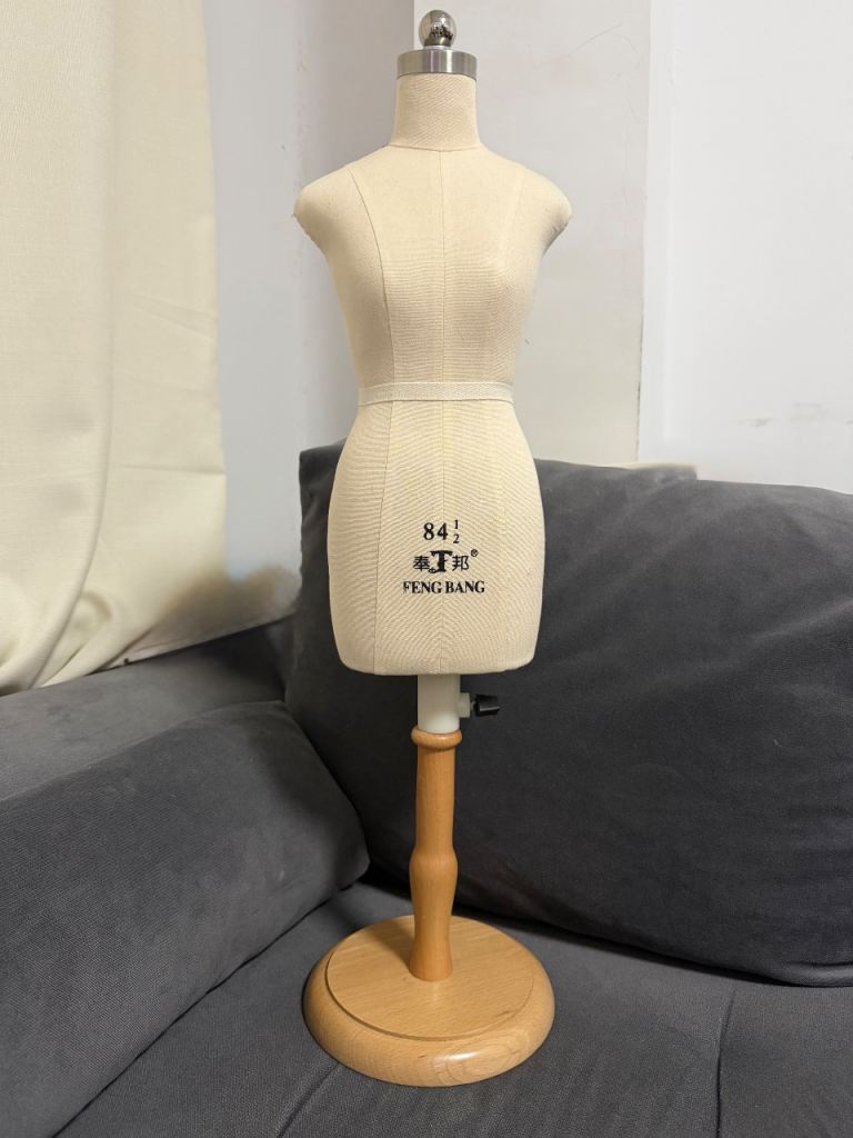 Generic Mannequin Dummy 1/2 Scale Full Body Form with Cotton Linen Fabric