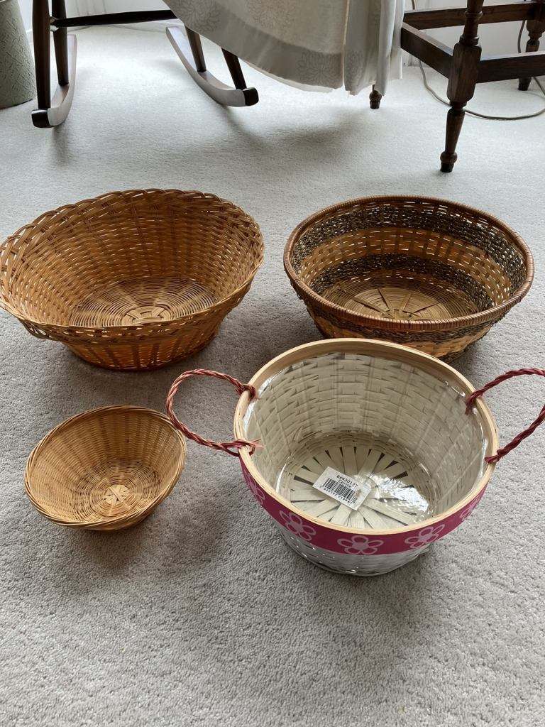 4 Baskets ideal for plants or storage. £15 for all. Collect Chichester