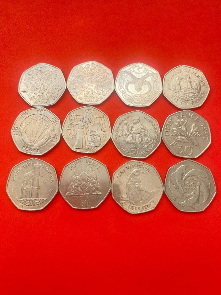50p coins set of 12 