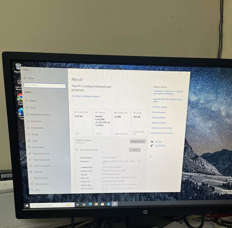Dell PC I3 3.3Ghz with DVD writer and Blueray