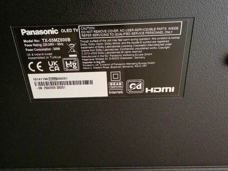 Panasonic tx-55mz800b 