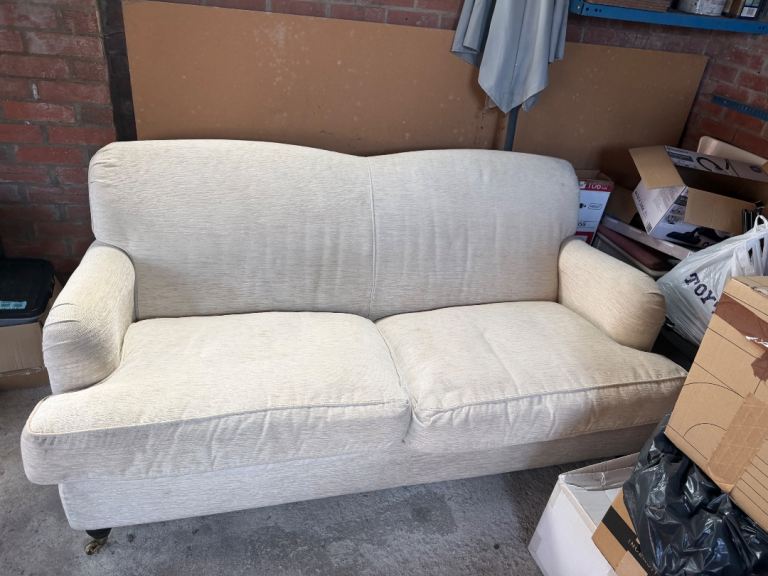 Cream 2-Seater Sofa - Good Condition
