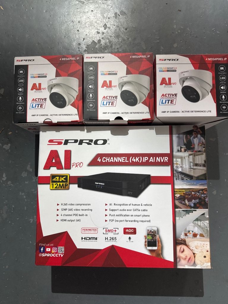 CCTV cameras & 4 channel NVR