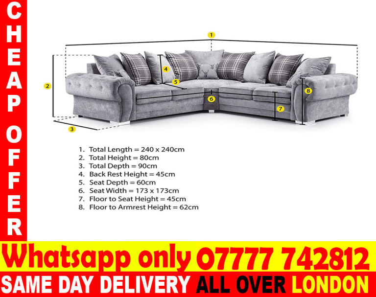 - FREE DELIVERY -L Shape sofa 3 seater and 2 seater (wegfsh