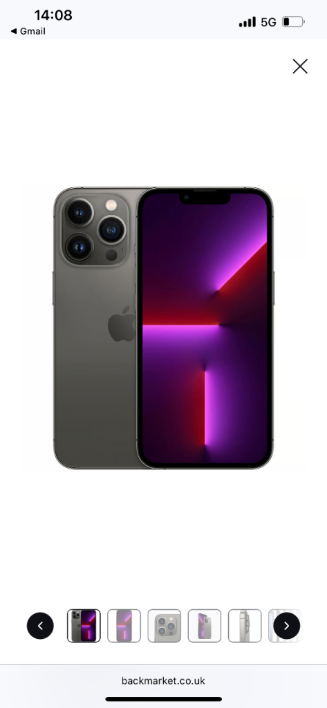 Apple iPhone 13 Pro With New Battery  UNLOCKED | 128 GB | Graphite | Good