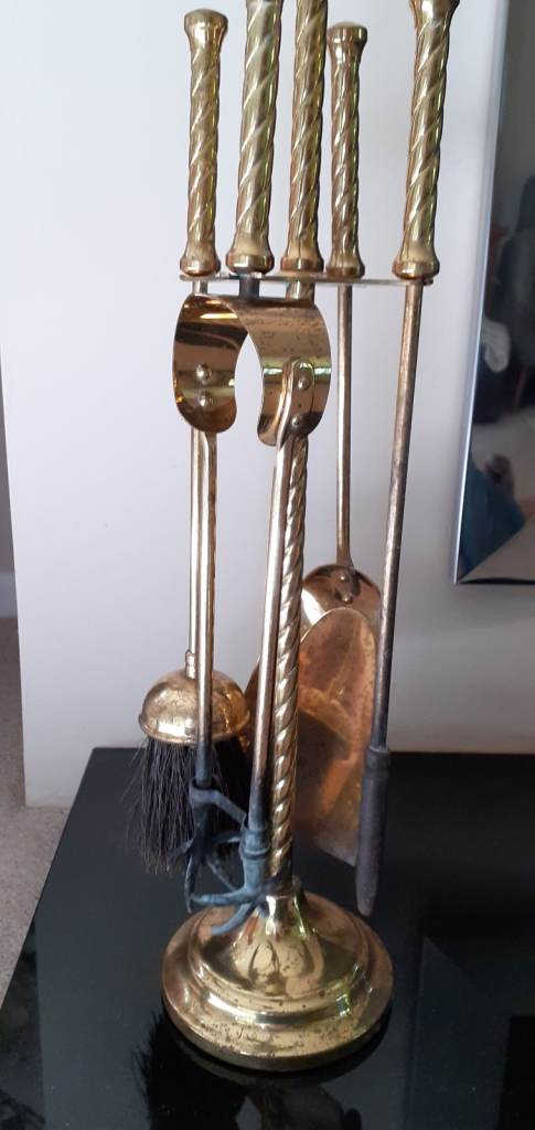 Brass Fireside Companion Set 