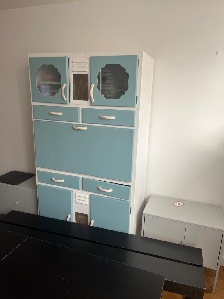 Vintage Kitchen Larder Unit - Blue and White, Good Condition