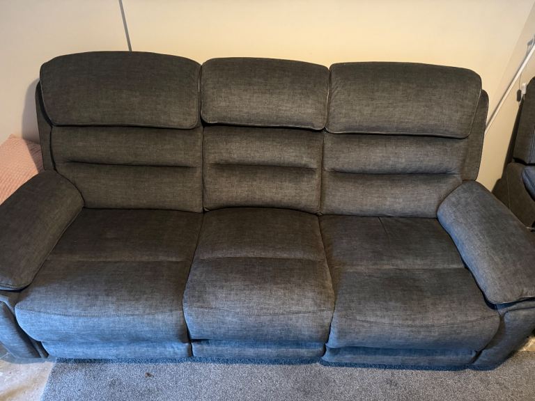 DFS LAWSONS 3 seater power recliner and chair 