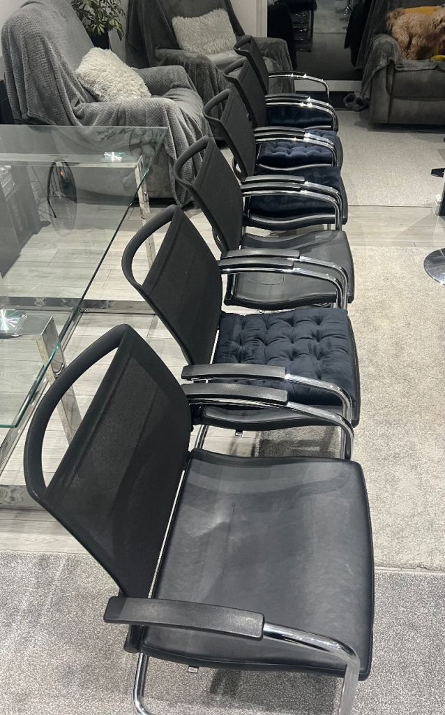 DINING / OFFICE cantilever CHAIRS - set of 6 