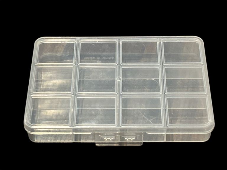 12 Compartment Crafts Box Clear Jewellery Bead Organiser Storage Container Case